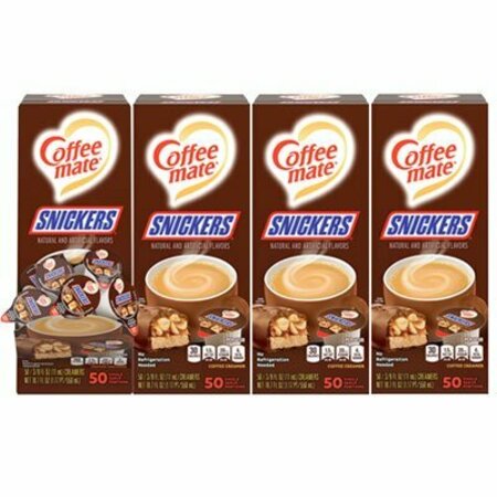 NESTLE Coffeemate, LIQUID COFFEE CREAMER, SNICKERS, 0.38 OZ MINI CUPS, 200PK 61425CT